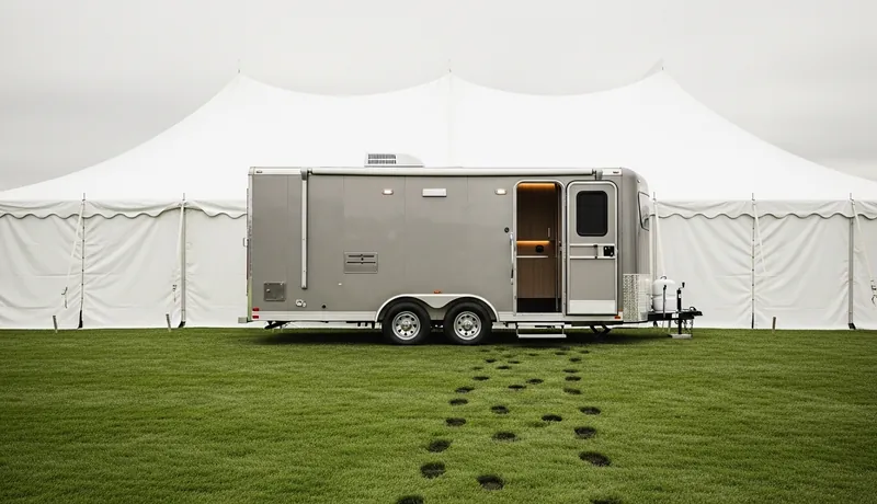 Luxury restroom trailers for weddings